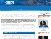 Tablet Screenshot of politicalbettingodds.com